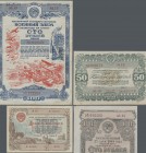 Russia: Album with 36 War Bonds and State Obligations comprising for the series 1942 10, 100 and 200 Rubles, for the 1943 series 25, 100, 200 Rubles, ...