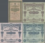 Russia: Album with 21 banknotes of the State Treasury Issues 1918 with 25 Rubles 1915 P.48 (VF), 2x 50 Rubles 1914 P.52 (F+/VF), 2x 50 Rubles 1915 P.5...