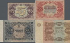 Russia: Album with 59 banknotes of the State Currency Notes issue series 1922 with many different signature varieties comprising 8x 1 Ruble (F to XF),...
