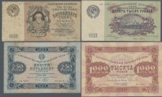 Russia: Rare collection with 42 banknotes of the first and second New Ruble issue and the State Currency Notes series 1923 with many different signatu...