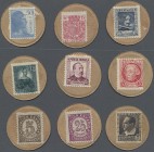 Spain: Huge lot with more than 300 pieces of the stamp-money-issue, sorted by catalog number and available in different larger quantities, comprising ...
