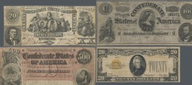 United States of America: Collectors album with more than 100 banknotes comprising for example 1 and 10 Dollars Silver Certificate North Africa series...