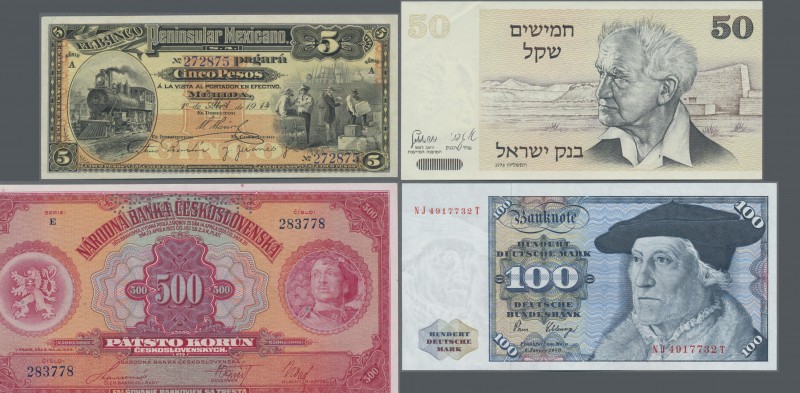 Alle Welt: Very nice collection with 285 banknotes from all over the world, comp...