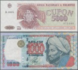 Alle Welt: Album with 43 banknotes KAZAKHSTAN , KYRGYZSTAN and MOLDOVA comprising for Kazakhstan 2, 1, 2, 5, 10, 20, 50 Tyin and 1, 3, 5, 10, 20, 50, ...