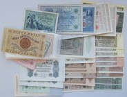 Deutschland - Deutsches Reich bis 1945: Sammlung diverser Banknoten (47) und Notgeldscheine/Serienscheine (ca. 100) 1904-1942.
 [differenzbesteuert]