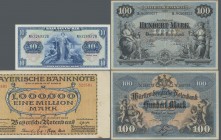 Deutschland - Sonstige: Riesige Sammlung in 7 Schachteln mit geschätzten 3000 Banknoten, ab 1898 bis Bundesrepublik, DDR, Länderbank und Nebengebiete,...