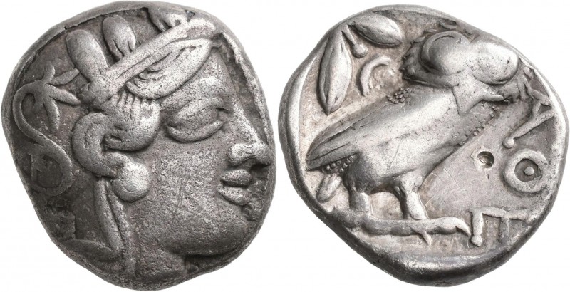 Attika: AR-Tetradrachme, ca. 479-404 v. Chr., Athen, 16,93 g. Athenakopf nach re...