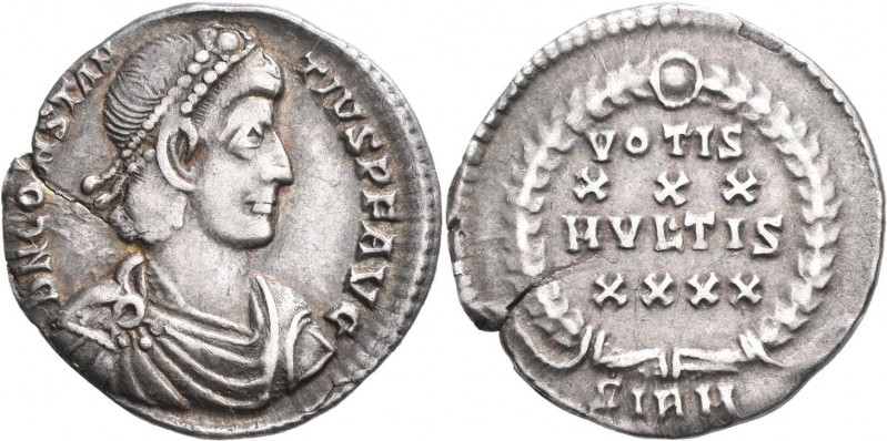 Constantius II. (324 - 337 - 361): AR Siliqua, 2,06 g, DN CONSTANTIVS PF AVG / V...