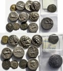 Antike: Interessantes Lot von 13 antiker griechischer und römischer Silbermünzen, meist spätere Anfertigungen/ Belegstücke. RESTRIKES. Gekauft wie ges...