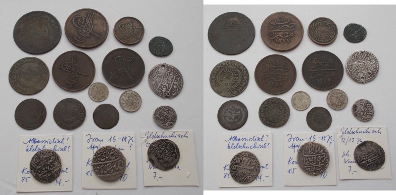 Islamische Münzen: Persien, Lot 17 nicht näher bestimmter Münzen, teils Silber....