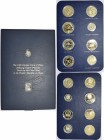 China - Volksrepublik: Set mit 8 Münzen zu je 1 Yuan 1980 zu den Olympischen Winterspielen Lake Placid / Nationales Olympisches Komitee in Kapseln und...