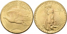 Vereinigte Staaten von Amerika: 20 Dollars 1927 (Double Eagle - Saint-Gaudens), KM# 131, Friedberg 185. 33,42 g, 900/1000 Gold. Kleine Randfehler, Kra...