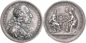Altdeutschland und RDR bis 1800: Bayern, Karl Albert als Kaiser Karl VII. 1742-1745: Silbermedaille 1742, Stempel von P.P. Werner und Johann Leonhard ...