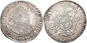 Haus Habsburg: Ferdinand III. 1637-1657: Taler 1651 KB, Kremnitz. Davenport 3198, Herinek 478, Voglh. 197. 28,7 g. Leichter Doppelschlag, Randunebenhe...