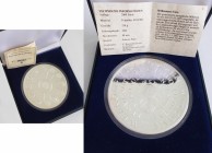 Medaillen alle Welt: Europa: Große Medaille ”Willkommen Euro”. 250 g reines Silber (999/1000). Die Vorderseite zeigt die Vor-Euro Kursmünzen der Einze...