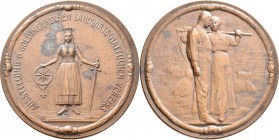 Medaillen alle Welt: Lettland, Kuldiga (Goldingen): Bronzene Prämienmedaille o.J. von H.W. Slasenapp (??) auf die Ausstellung d. Goldingenschen landwi...