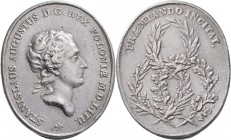 Medaillen alle Welt: Polen, Stanislaus Augustus Poniatowski 1764-1795: Ovale Bleimedaille (späterer Guss), nach Vorlage für Medaillen um 1765 von J.P....