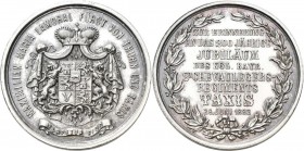 Medaillen Deutschland: Thurn und Taxis, Maximilian Maria Lamoral 1862-1885: Silbermedaille 1882 von Drentwett, auf das 200jährige Jubiläum des königli...