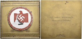 Medaillen Deutschland: Drittes Reich 1933-1945: Bronzeplakette 1938 von Carl Poellath, Schrobenhausen, auf die Internationale Wintersportwoche in Garm...