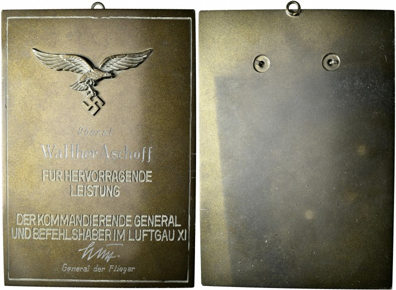 Medaillen Deutschland: Drittes Reich 1933-1945: Bronzeplakette o. J., FÜR HERVOR...