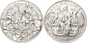 Medaillen Deutschland: Drittes Reich 1933-1945: Große Medaille 1938 von K. Götz: Das Heilige Deutsche Reich. Thronende Germania zwischen zwei Adlern m...