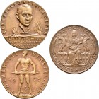 Medaillen Deutschland - Geographisch: Bayern, Münchner Medailleure, Karl Götz: Lot 3 Medaillen, Bronzemedaille 1923, auf die Hinrichtung von Albert Le...
