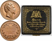 Medaillen Deutschland - Geographisch: Nürnberg: Bronzemedaille 1882 (J. Ries), 1. Bayerische Landesindustrie-, Gewerbe- und Kunstausstellung 1882 in N...