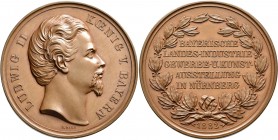 Medaillen Deutschland - Geographisch: Nürnberg: Bronzemedaille 1882 (J. Ries), 1. Bayerische Landesindustrie-, Gewerbe- und Kunstausstellung 1882 in N...