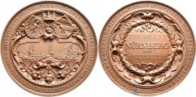 Medaillen Deutschland - Geographisch: Nürnberg: Bronzemedaille 1885, von H. Ströbel, auf die Internationale Ausstellung von Arbeiten aus edlen Metalle...
