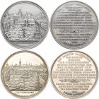 Medaillen Deutschland - Geographisch: Nürnberg: Große Silbermedaille 1909 von A. Hummel, Werkstatt Chr. Lauer, auf das grösste Hochwasser der Pegnitz ...