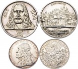 Medaillen Deutschland - Geographisch: Nürnberg: Lot 2 Medaillen 1928 auf den 400. Todestag von Albrecht Dürer (1471-1528), Silbermedaille 1928, von Ha...