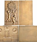 Medaillen Deutschland - Geographisch: Nürnberg: Lot 2 Plaketten, Einseitige Bronzeplakette 1904, von Schwabe, auf die 50-Jahrfeier des Künstlervereins...