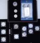Alle Welt: Edle Holzbox mit 10 x 1 OZ Silbermünzen aus der Serie Fabulous 15 - 2012 in Quadrumdosen. Dazu noch 1 OZ Kookaburra, 2 x 10 Euro Gedenkmünz...