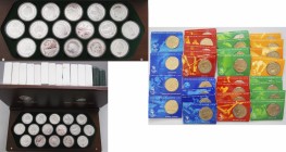 Australien / Ozeanien: Olympische Spiele in Sydney 2000: Set 16 x 5 AUD teilcolorierten Gedenkmünzen, jedes Motiv anders. Die Münzen sind im Gesamtetu...
