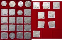 Kanada: Olympische Spiele Montreal 1976: 14 x 5 Dollars sowie 13 x 10 Dollars Gedenkmünzen 1973-1976, bis auf eine 10 Dollar Münze komplette Serie zur...