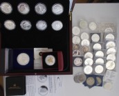 Kanada: Kleine Sammlung diverse Gedenkmünzen aus Kanada, dabei 1 CAD Gedenkmünzen aus den 80er, 10 Dollar Münzen aus der Serie O Canada sowie Maple Le...