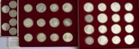 Sowjetunion: Olympische Spiele Moskau 1980: 14 x 5 Rubel sowie 14 x 10 Rubel Gedenkmünzen, augenscheinlich komplette Serie zur Olympiade 1980. Fast al...