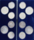 Sowjetunion: Olympische Spiele Moskau 1980: 2 Sets 1977 mit 4 x 5 Rubel sowie 2 x 10 Rubel Gedenkmünzen. Alle Münzen in Kapseln, teils angelaufen, je ...
