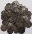 Ungarn: Lot 100 Kleinmünzen, vermutlich Denare / Dinare 14. Jhd. / Sigismund von Luxemburg. Alle Münzen unbestimmt, eine Fundgrube für den Kenner.
 [...