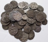 Ungarn: Lot fast 60 Kleinmünzen, vermutlich Denare / Dinare 14. Jhd. / Sigismund von Luxemburg. Alle Münzen unbestimmt, eine Fundgrube für den Kenner....