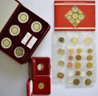 Monaco: Lot diverser Münzen aus Monaco, dabei KMS 1995 als Vertretung der letzten Francs Münzen, diverse Euromünzen von 1c bis 2 Euro sowie 2 Euro Ged...