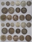 Deutschland: Lot 15 Stück, dabei Münzen aus dem Kaiserreich (6) sowie Nachprägungen und Belegstücke (9).
 [differenzbesteuert]