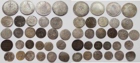 Altdeutschland und RDR bis 1800: Würzburg: Lot 27 nicht näher bestimmter Kleinmünzen, überwiegend Silber, dabei 20 Kreuzer, Schillinge u.a.
 [differe...