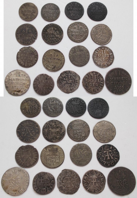 Altdeutschland und RDR bis 1800: Paderborn: Lot 17 Münzen, dabei Pfennige (VI.) ...