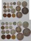 Baden: Lot 18 diverse Münzen und Medaillen, vom Kreuzer bis zum Kronenthaler ca. 1730 - 1850. Verschiedene Epochen / Herrscher und Nominale, bitte bes...