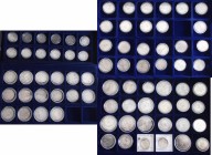Deutsches Kaiserreich: 2 Alukoffer mit Münzen des Kaiserreichs und des Dritten Reiches, dabei wenige Kleinmünzen. Aus dem Kaiserreich: 63 x ½ Mark, 16...