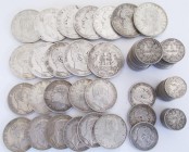 Deutsches Kaiserreich: Kleines Lot 99 Münzen aus dem Kaiserreich, dabei: 12 x 5 Mark, 11 x 3 Mark, 3 x 2 Mark, 40 x 1 Mark sowie 33 x ½ Mark. Überwieg...