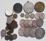 Deutsches Kaiserreich: Kleines Lot diverser Münzen, überwiegend Kaiserreich, dabei auch ein paar Medaillen oder ältere Münzen. Insg. 38 Stück.
 [diff...