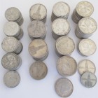 Drittes Reich: Lot 143 Silbermünzen aus dem Dritten Reich, dabei: 43 x 2 Reichsmark (J. 366), 33 x 5 RM Garnisonkirche (J. 357), 41 x 5 RM Hindenburg ...