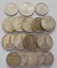 Drittes Reich: Kleines Lot 17 Silbermünzen, dabei: 2 und 5 Reichsmark Schiller 1934, J. 358 + 359, 2 Reichsmark Luther 1933 J. 352 sowie 5 RM und 2 RM...